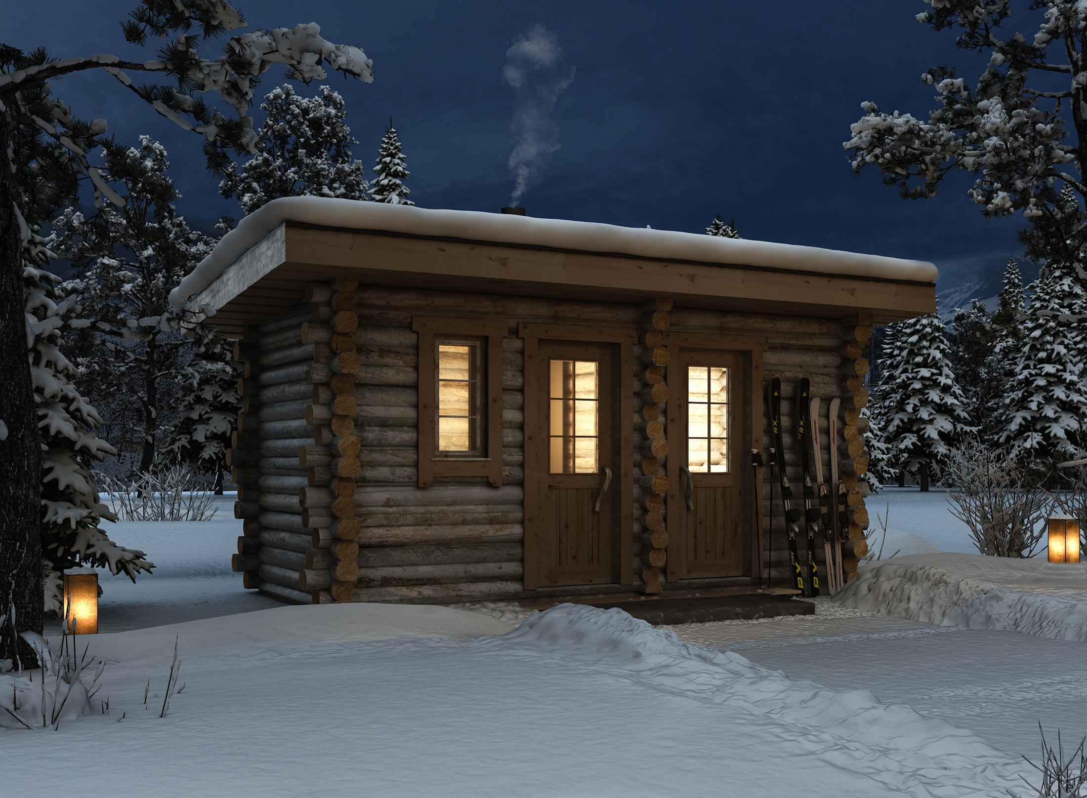 Finnische Sauna Outdoorsauna